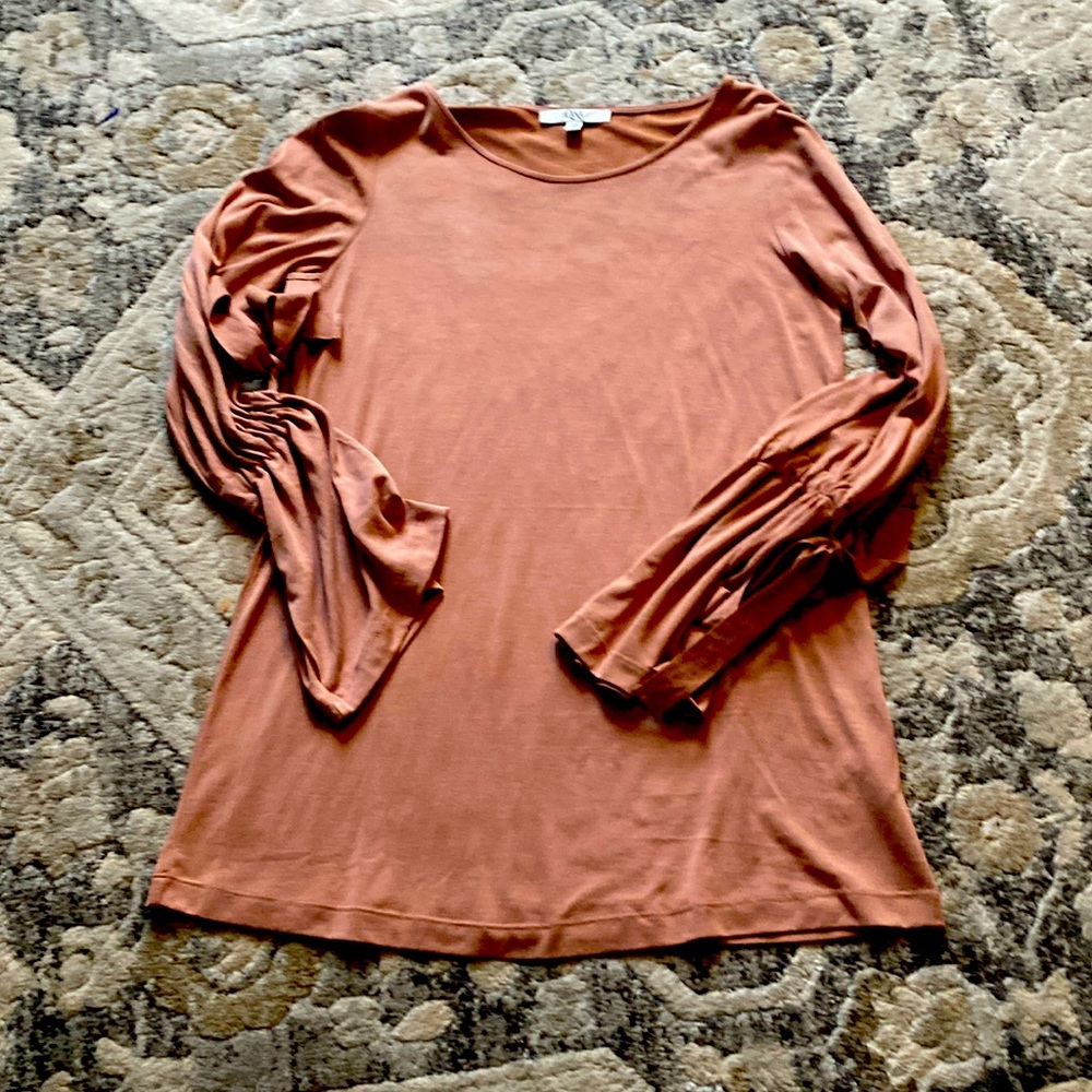 pale pink maternity blouse